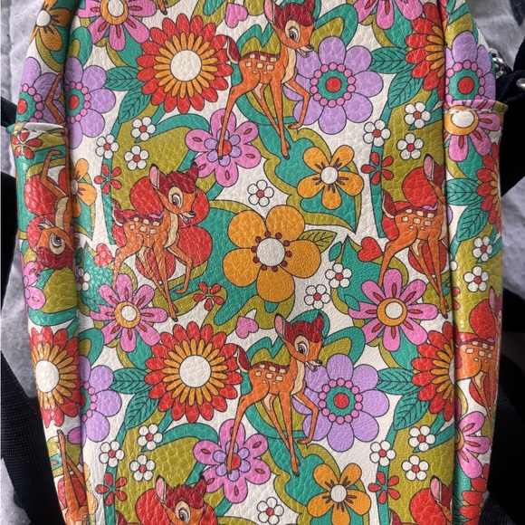 Disney Bambi Bright Floral Retro Crossbody Bag NWOT | Y2K Cottagecore - Picture 4 of 5